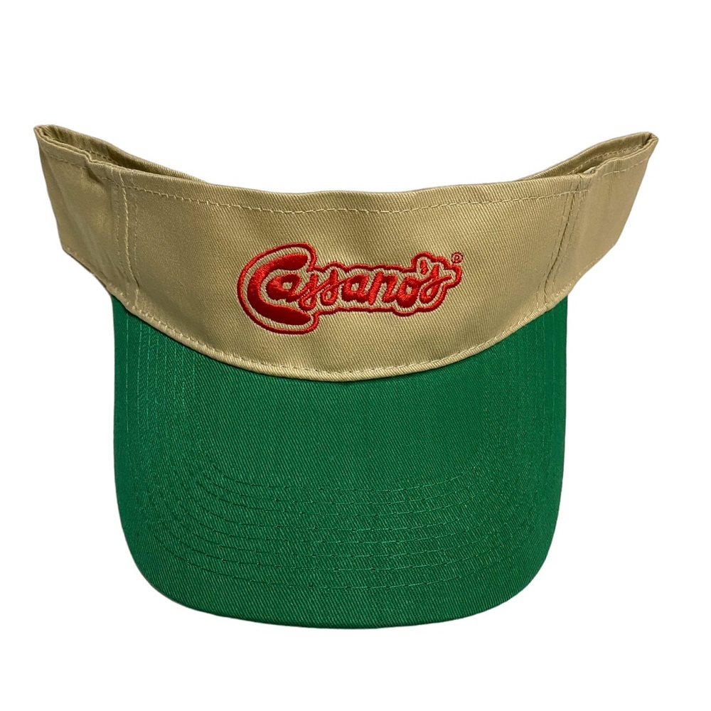 Cassano’s Pizza King Visor Hat *Workers Hat Hook & Loop China BRAND NEW RARE🤩